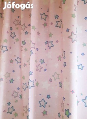 Lila csillagos, új gyerek sötétítő (140 x 410 cm)