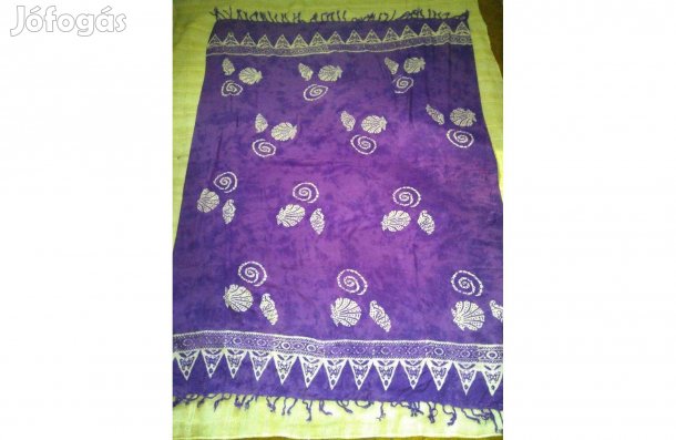 Lila kagylós, rojtos kendő, strandkendő ( Indonéz )