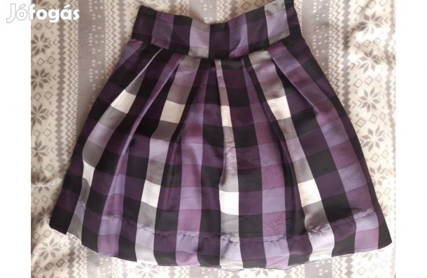 Lila kockás tüllös szoknya, 38-as