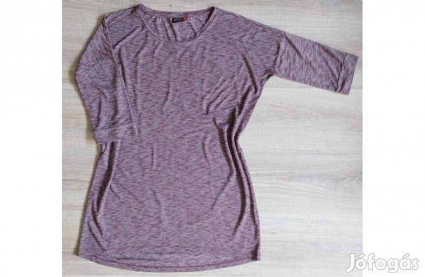 Lila melír csíkos hosszított Only póló, 38-as méret