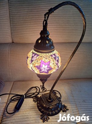 Lila mozaik asztali lámpa