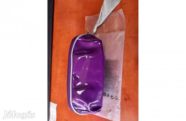 Lila sminkecset tartó, neszeszer 20 x 13 cm - Új