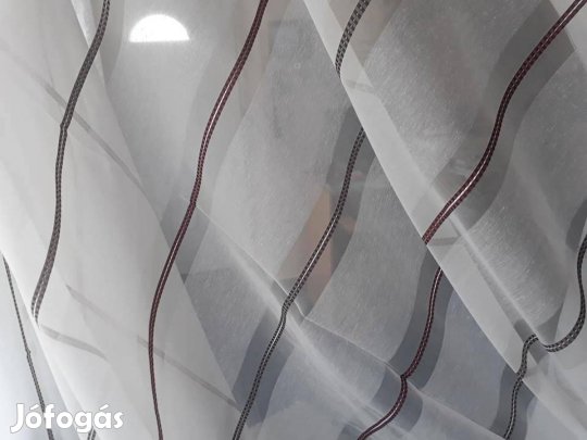 Lila-szürke csíkos új függöny (5,7x290 cm) Akció