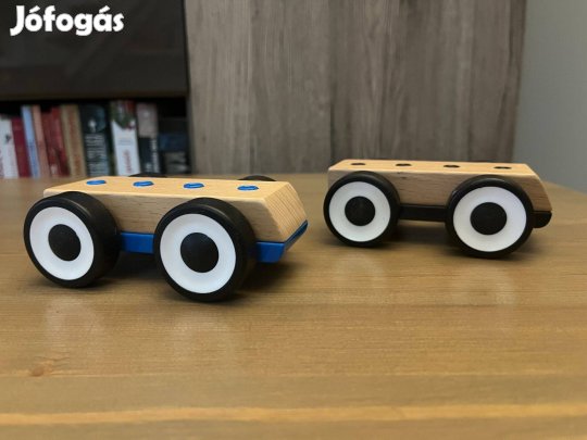 Lillabo jármű szett, 2 db járműalap kerekekkel