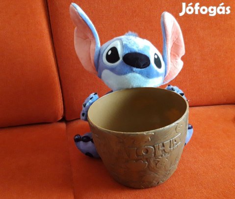 Lilo és Stitch mozis popcorntartó levehető Stitch plüssel