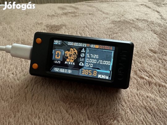 Lilygo T-Display-S3 Bitcoin Nerdminer, Nmminer, 390kh/s, lottó