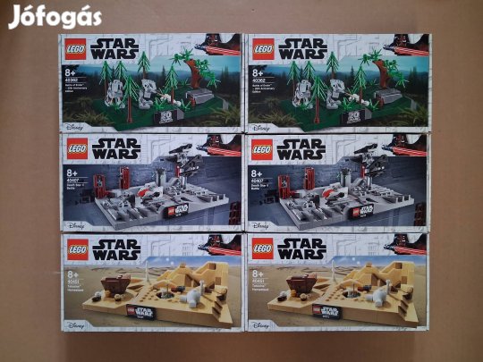 Limitált 6 db bontatlan Star Wars LEGO 40362 + 40407 + 40451 utánvét F