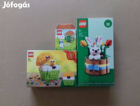 Limitált LEGO 5005249 Húsvéti + 40371 Tojás + 40587 Kosár Friends City