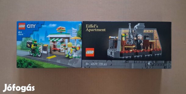 Limitált, új LEGO City 40578 Szendvicsbolt + 40579 Eiffel lakása
