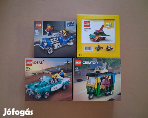 Limitált új LEGO 6387808 Autó + Ideas 40448 + 40409 + Creator 40469