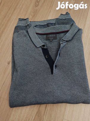 Limited férfi minőségi pamut finomkötött rövidujjú XL