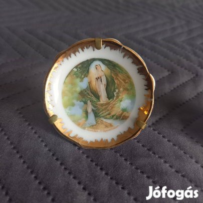 Limoges France Lourd-i Szűz Máriás mini kistányér