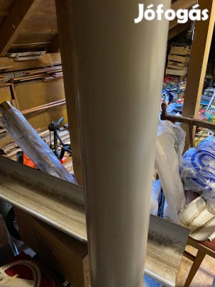 Lindab fehér színű 100-as - 1, 33 méter hosszó lefolyócső darab