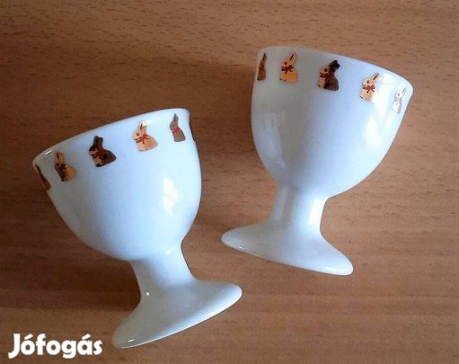 Lindt nyuszis 2 db. Rosenthal limitált ritka porcelán tojástartó
