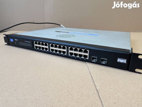 Linksys SR2024 24 portos gigabites rack switch 2x minigbic