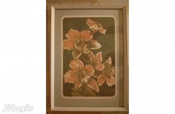 Linóleum metszet - Orchideák