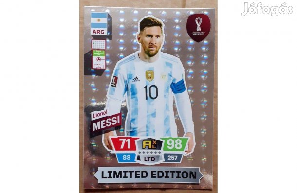 Lionel Messi Argentína Limited focis kártya World Cup Qatar 2022