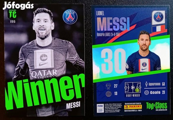 Lionel Messi Argentína Winner focis kártya Panini Top Class 2023