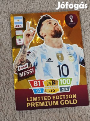 Lionel Messi Limited Premium Gold FIFA Word cup 2022!