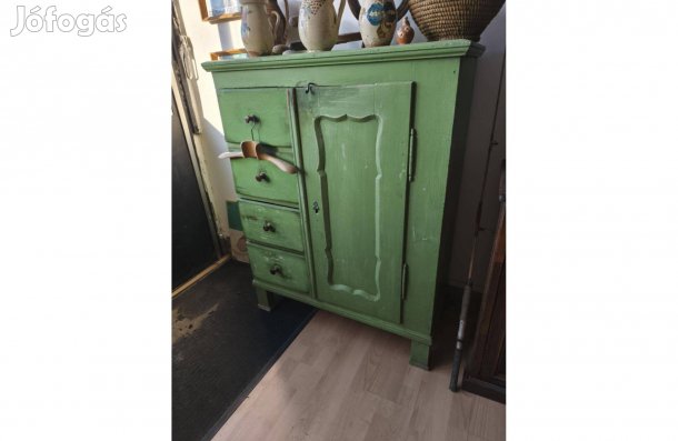 Lisztes szekrény, fiókos konyhai szekrény a 19. sz. vége 4 fiókos