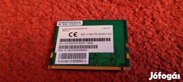 Lite-on WN2302A-F4 mini PCI wifi kártya 