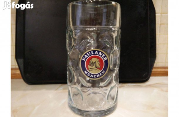 Literes Paulaner München mértékjeles sörös korsó
