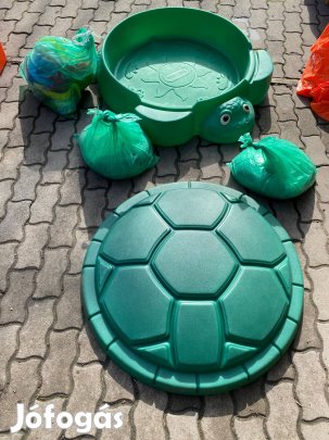 Little Tikes Turtle Sandbox mobil homokozó medence játék