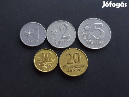 Litvánia érmék (5db egyben):