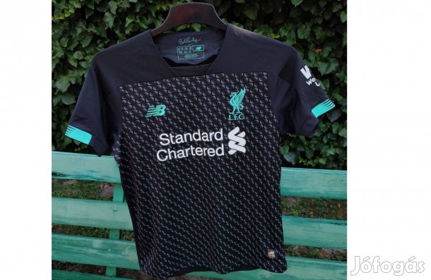 Liverpool eredeti New Balance fekete zöld gyerek mez (158)