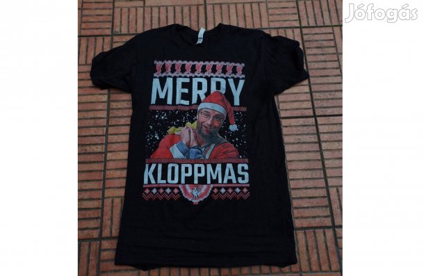 Liverpool karácsonyi póló Klopp télapós póló L