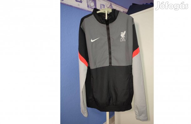 Liverpool szürke eredeti Nike cipzáras felső (S)