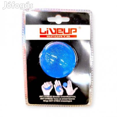 Liveup kék stresszlabda 5 cm masszázs és rehabilitáció