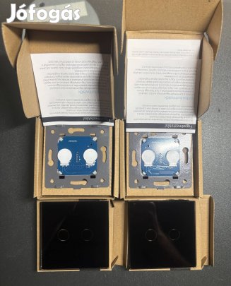 Livolo Fekete kristályüveg érintőkapcsoló 