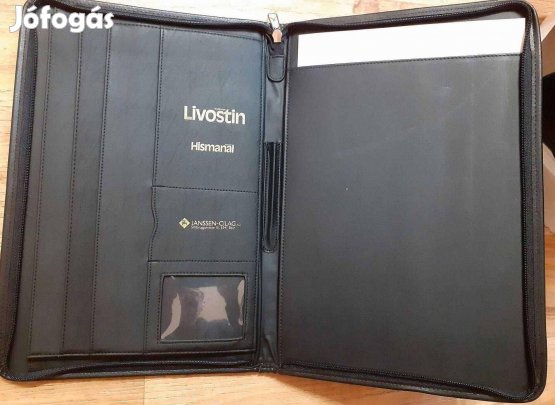 Livostin Hismanal cipzáras, minőségi bőr irattartó