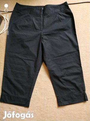 Liz Claiborne fekete vékony vászon nagy méretű térdnadrág 48-as