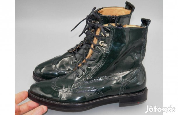 Lloyd sötétzöld lakkbőr bakancs, 37,5 -ös