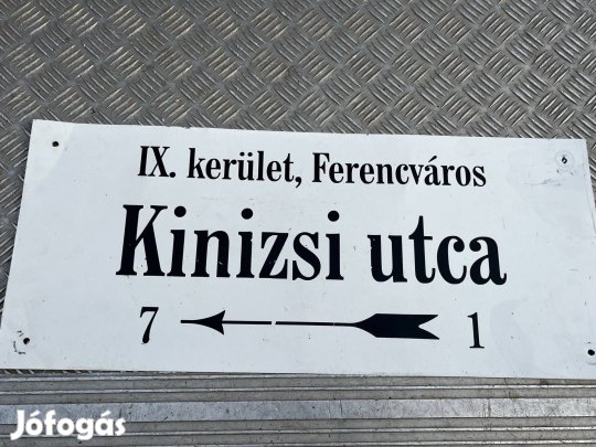 Loft design régi retró zománc utcanév utca tábla névtábla utcanévtábla