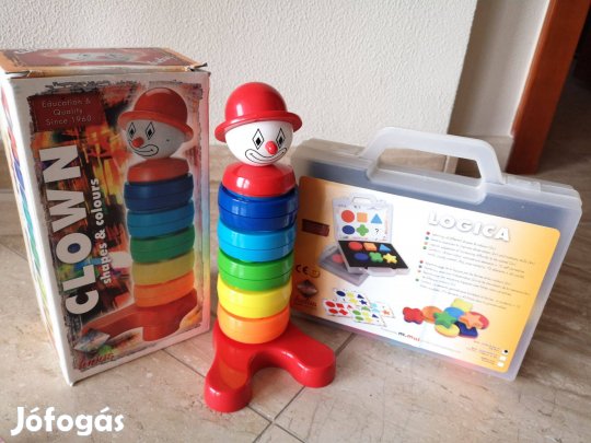 Logikai forma játék + építő torony egy csomagban 25 éveseknek