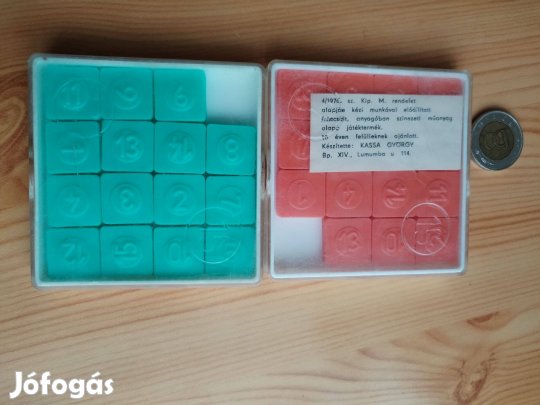 Logikai játék 2 db eredeti Retro tologatós