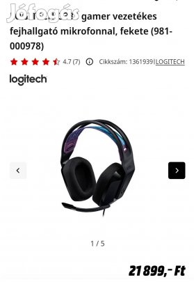 Logitech G335 gamer fejhallgató 