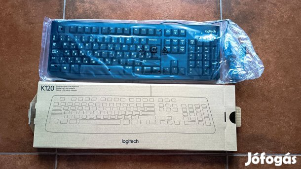 Logitech K120 USB-s szabványos számítógépes billentyűzet bontatlan-új!