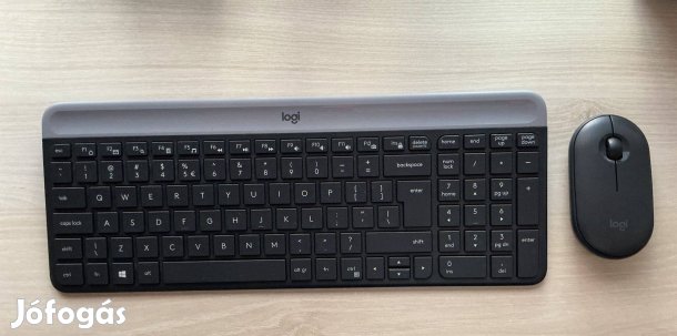 Logitech Slim Wireless Combo MK470 Graphite - US bill.+egér