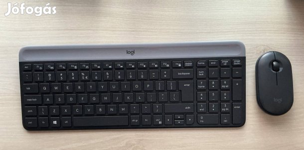 Logitech Slim Wireless Combo MK470 Graphite - US bill.+egér