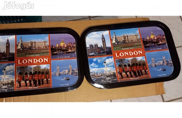 London fémtálca 2 db - 34 x 24 cm - Új