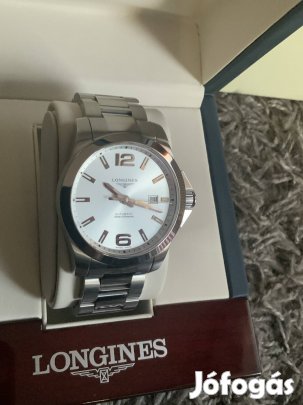 Longines Conquest 43 mm Automata Full Acél Luxus Óra .