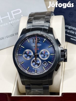 Longines Conquest VHP / Kék / fekete fém, hordatlan óra