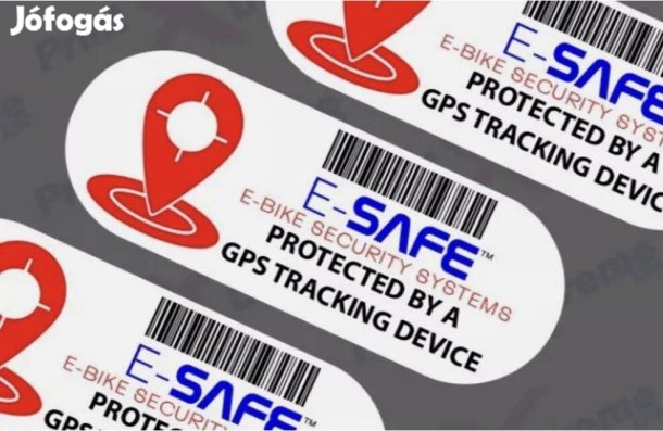 Lopásgátló GPS matrica elektromos kerékpárhoz, "E-SAFE", 1 db