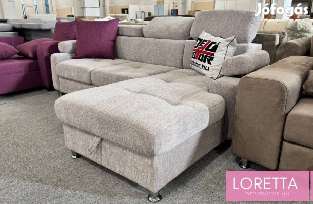Loretta kanapé ülőgarnitúra rugós bútor 235x185 cm grey sarok