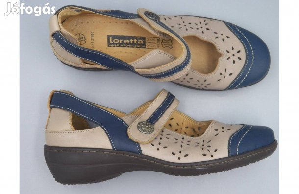 Loretta pántos bőr cipő, 38 -as
