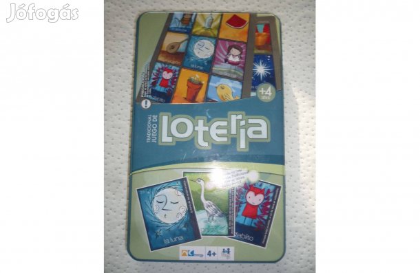 Loteria Spanyol nyelvű kép lotto fémdobozban kicsiknek